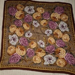 Luciano Soprani Floral Silk Scarf